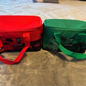 Trader Joe's Insulated Lunch Bags - Red and Green